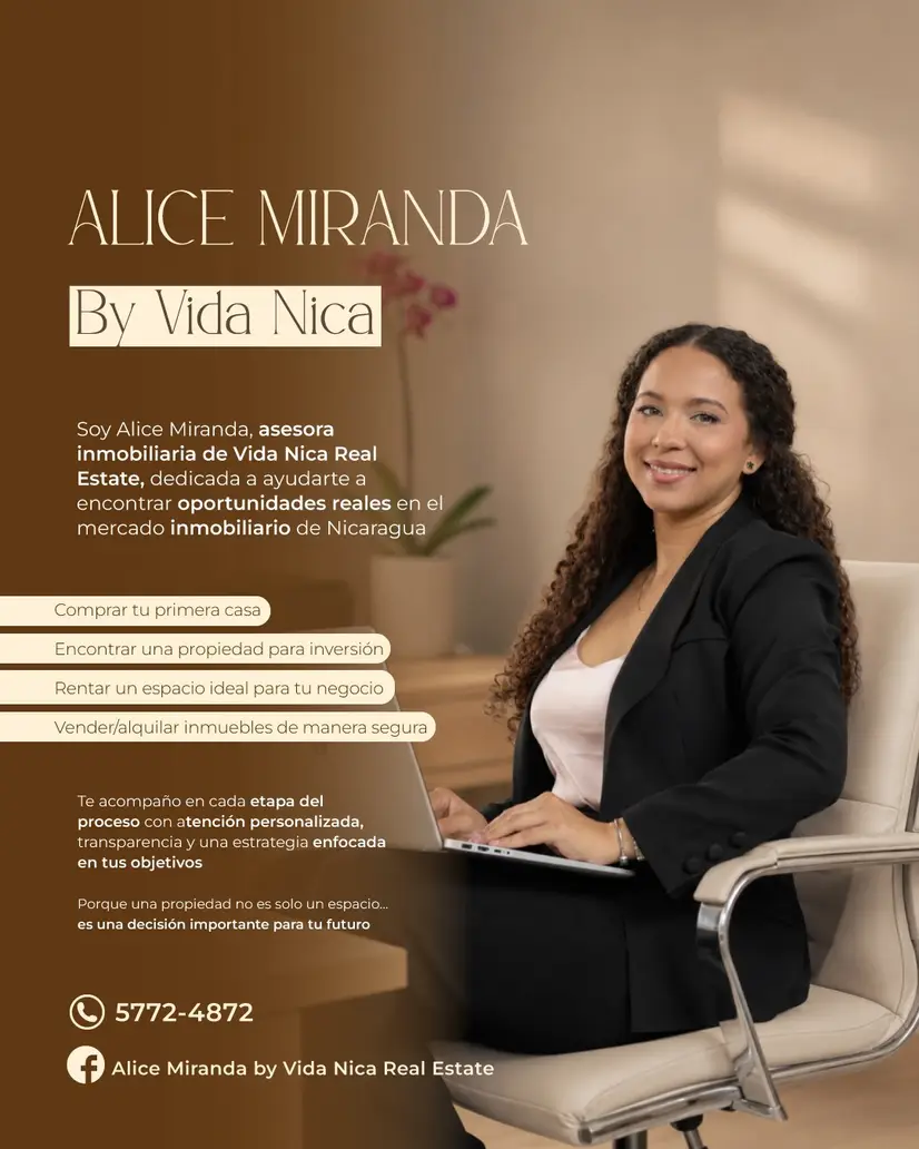 Post de presentación de Alice Miranda, asesora inmobiliaria